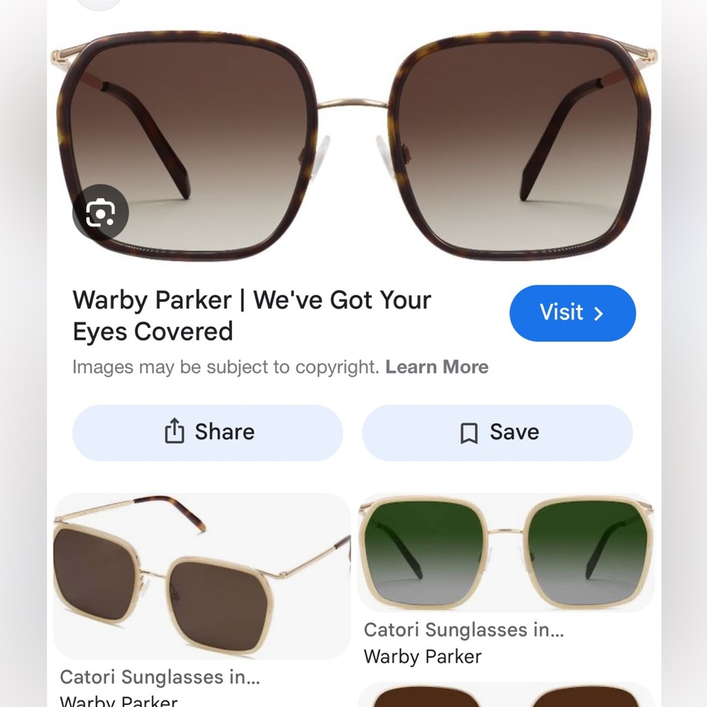 ISO Warby Parker Catori sunglasses